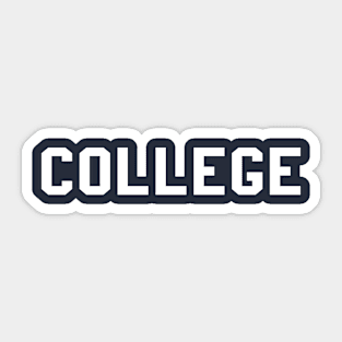 COLLEGE Sticker